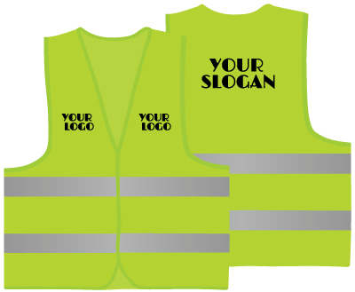 Luminous green reflector jackets and orange reflector jacket